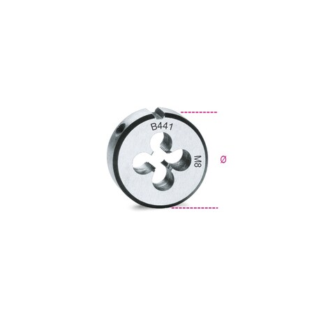 Beta Round Die, Fine Pitch, 8x1mm 4410007
